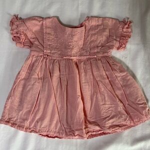 Tommy Bahama Baby Toddler Dress Ruffle Sleeve Embroidered Pink Lined Size 3T